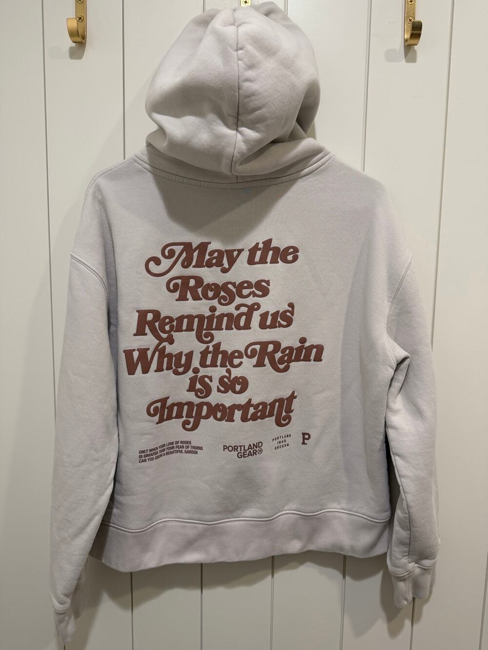 Portland Gear Roses Rain Hoodie Medium